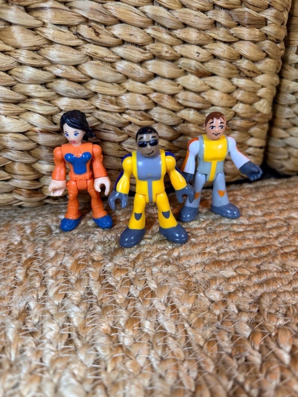 Fisher-Price Imaginext Small Action Figure Trio - Orange, Yellow & Gray